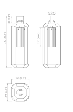 Cube wired small outdoor tafellamp Contardi