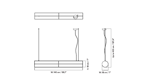 Hashira Linear pendant hanglamp Audo