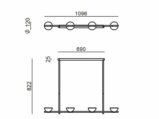 Nido 4 sources hanglamp Stilnovo