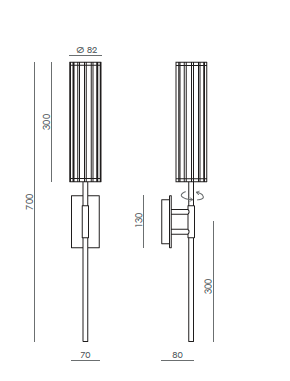 Niro A1314 wandlamp Aromas 