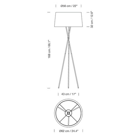 Tripode g5 vloerlamp Santa & Cole 