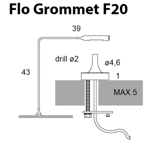 Flo grommet tafellamp Lumina