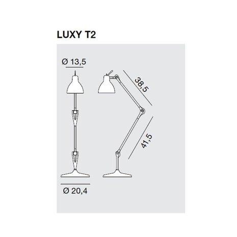 Luxy t2 tafellamp Rotaliana
