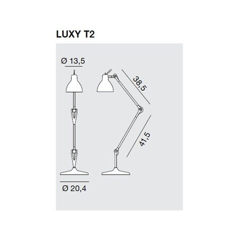 Luxy t2 tafellamp Rotaliana