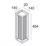 Montur l pc led wandlamp Deltalight