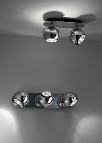 Beluga steel D57 3 lichts plafondlamp Fabbian 