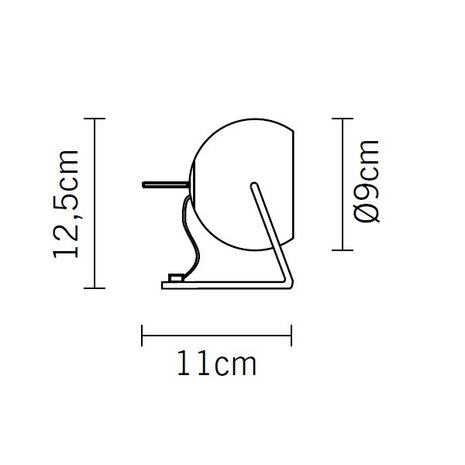 Beluga steel d57 b05 tafellamp Fabbian 