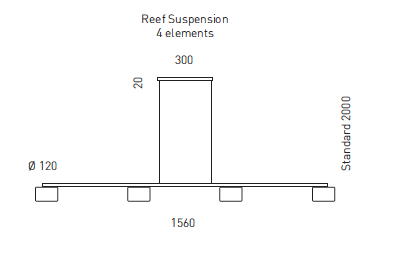 Reef suspension 4 led hanglamp Serien lighting  