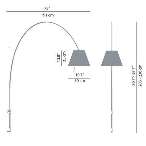 Lady costanza d13Ea d. wandlamp Luceplan