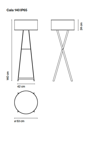 Cala 140 IP65 outdoor vloerlamp Marset