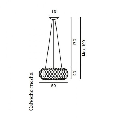 Caboche plus media r7s hanglamp Foscarini