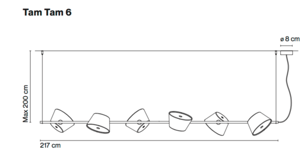 Tam tam 6 hanglamp Marset