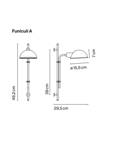 Funiculi a wandlamp Marset