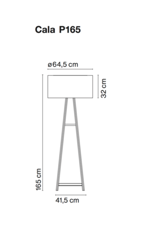 Cala p165 vloerlamp Marset