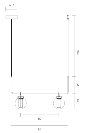 Bai chandelier II hanglamp Parachilna 