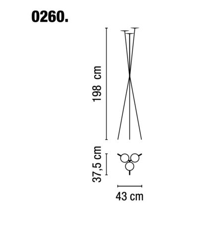 Skan 0260 led vloerlamp Vibia 