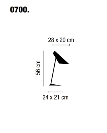 I cono 0700 tafellamp Vibia 