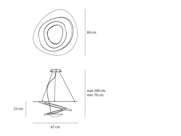 Pirce mini led suspension hanglamp Artemide 