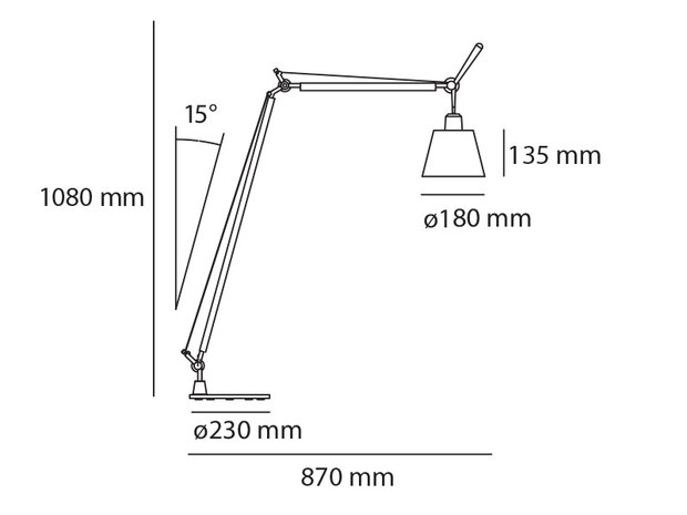 Artemide - Tolomeo Lettura Basculante - vloerlamp - Mooi