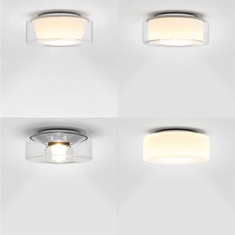 Curling (S) helder/opaal cylindrical led plafondlamp Serien Lighting  