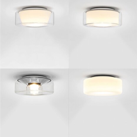 Curling (S) helder/opaal conical led plafondlamp Serien Lighting 