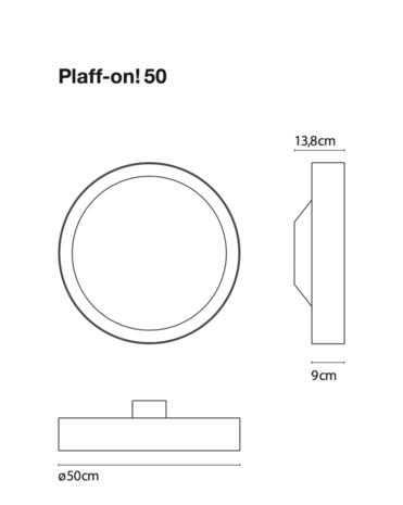 Plaff-on 50 led ip54 outdoor plafondlamp Marset 