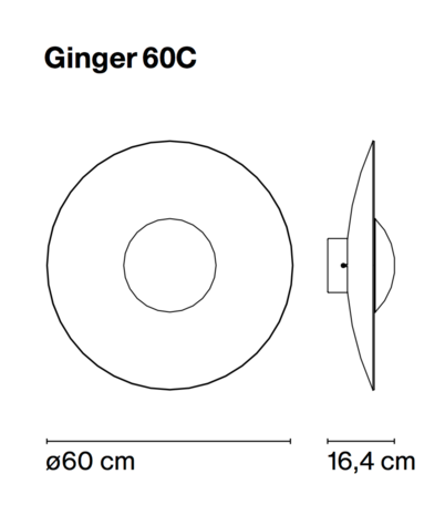 Ginger 60c wandlamp Marset