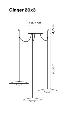 Ginger 20 x 3 hanglamp Marset