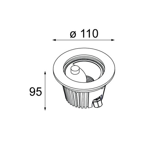 Hipy 110 asy ip67 led ge up adjustable  grondspot Modular