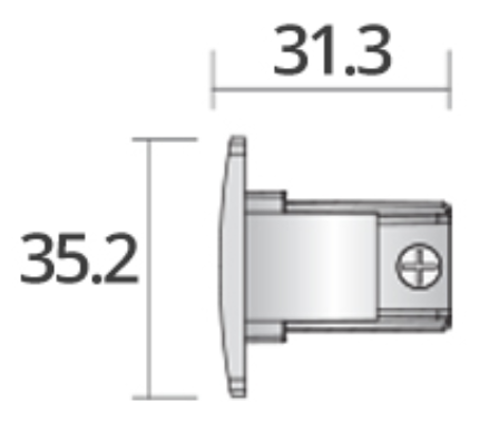 Powergear eind kap 3-fase rail