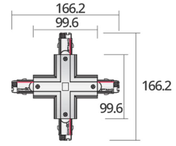 Powergear kruisstuk 3-fase rail