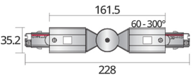 Powergear knikbocht 3-fase rail