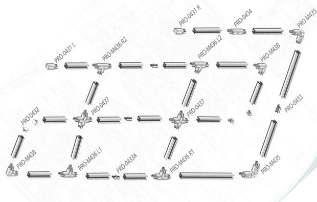 Powergear aansluitvoeding links 3-fase rail