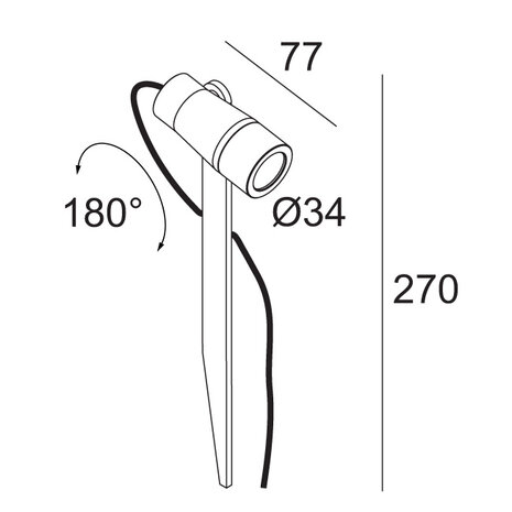  Kix s pin buitenlamp Deltalight