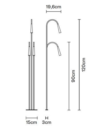 Giunco F14 outdoor vloerlamp Fabbian 