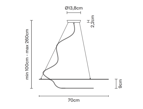 Glu led hanglamp Fabbian