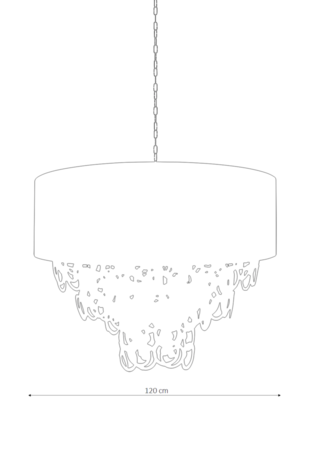 Hanglamp met glasschakels Ø120 cm large Lumière