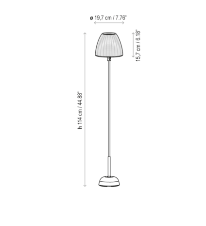 Atticus p/114 outdoor vloerlamp Bover