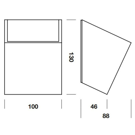 25° wall led wandlamp TossB 