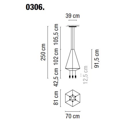 Wireflow 0306 hanglamp Vibia 