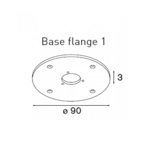 Nomad baseflange afdekplaat - Modular 