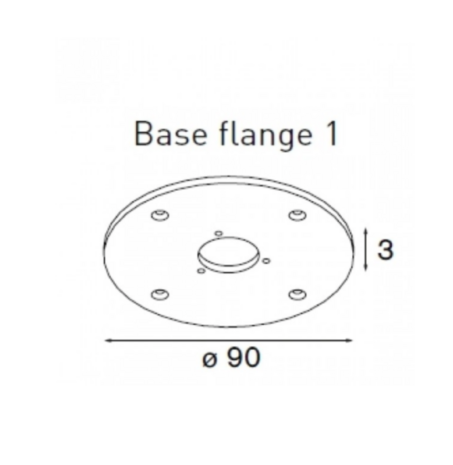 Nomad base flange afdekplaat - Modular 