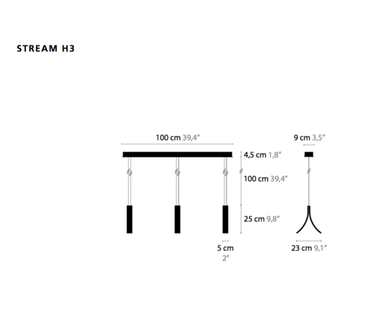 Stream H3 hanglamp Ilfari