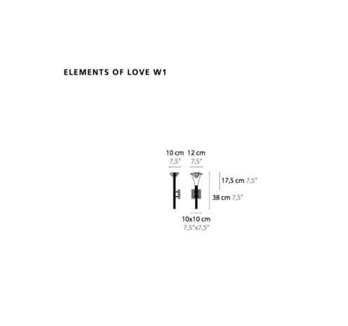 Elements of love w1 wandlamp Ilfari