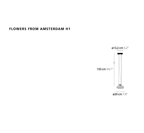 Flowers from Amsterdam H1 hanglamp Ilfari