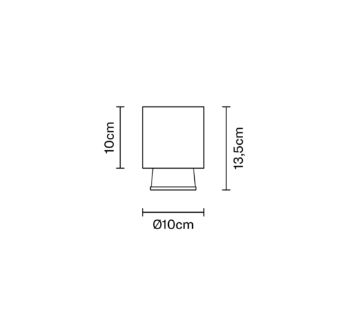 Claque F43 L10 cm plafondlamp Fabbian 