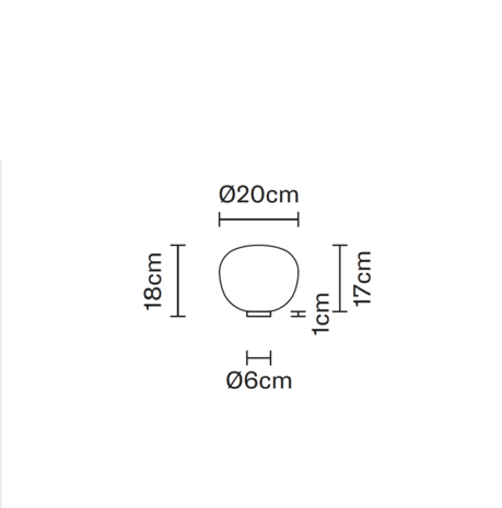 Lumi mochi Ø20 cm tafellamp Fabbian 