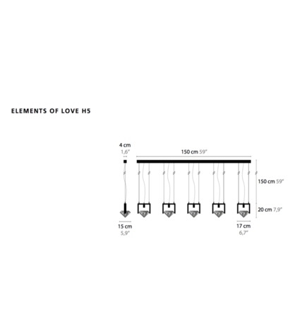 Elements of love h5 hanglamp Ilfari