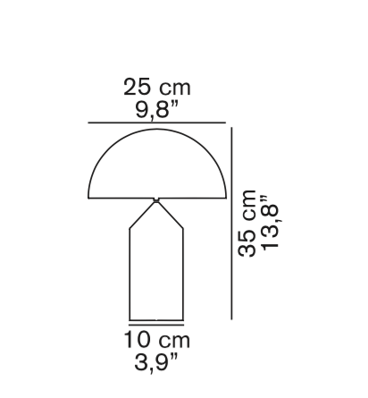 Atollo 238 OR goud tafellamp Oluce 