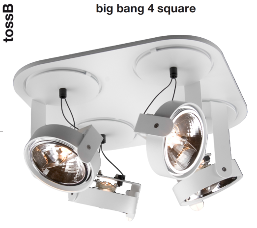 Big bang 4 square opbouwspot 230v TossB 